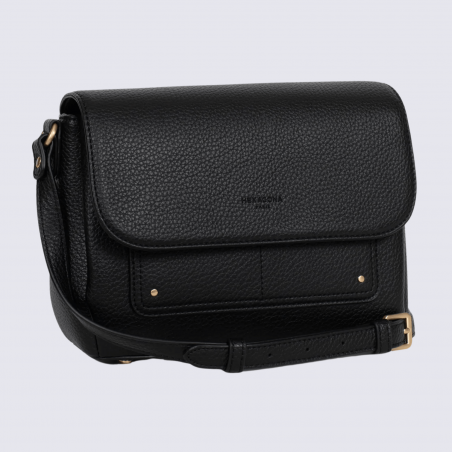 Sac porté travers Hexagona, sac porté travers classe et moderne femme en noir