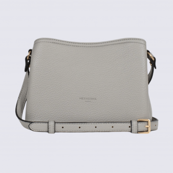 Sac porté travers Hexagona, sac porté travers classe et moderne femme en gris clair