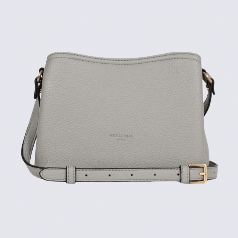 Sac porté travers Hexagona, sac porté travers classe et moderne femme en gris clair