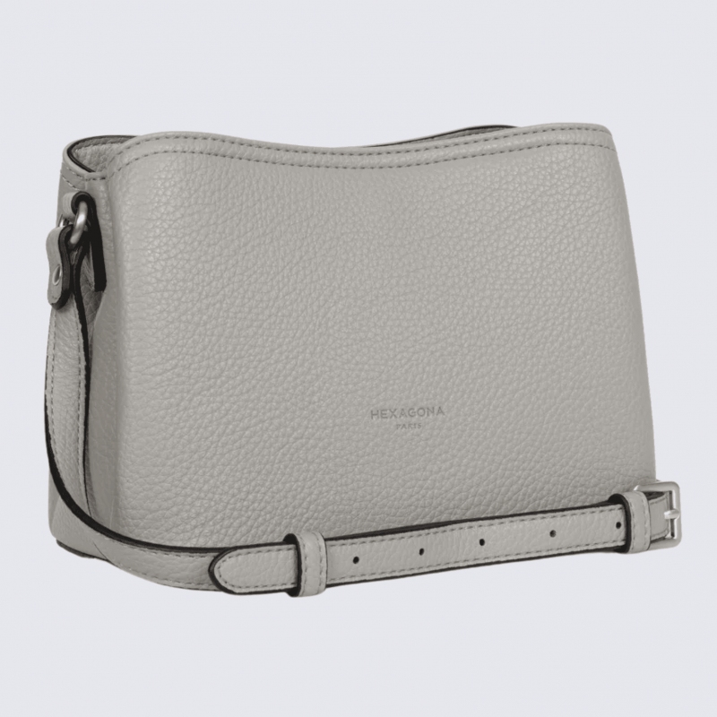 Sac porté travers Hexagona, sac porté travers classe et moderne femme en gris clair