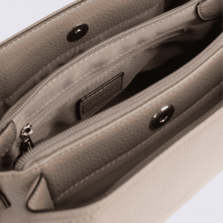 Sac porté travers Hexagona, sac porté travers classe et moderne femme en taupe