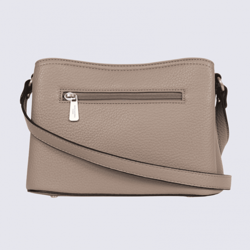 Sac porté travers Hexagona, sac porté travers classe et moderne femme en taupe