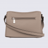 Sac porté travers Hexagona, sac porté travers classe et moderne femme en taupe
