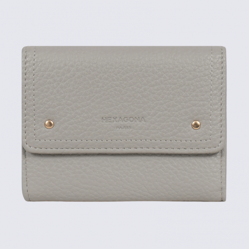 Portefeuille Hexagona, portefeuille ligne Zora femme gris clair