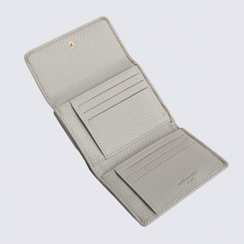 Portefeuille Hexagona, portefeuille ligne Zora femme gris clair
