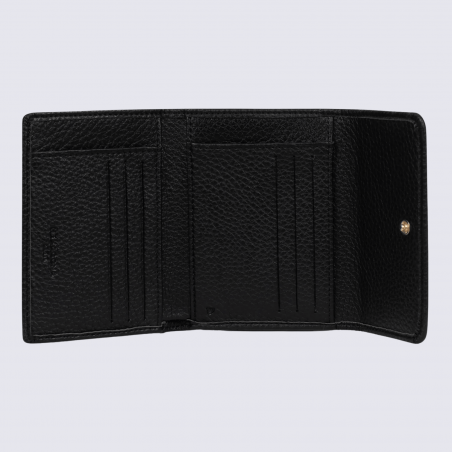 Portefeuille Hexagona, portefeuille ligne Zora femme noir