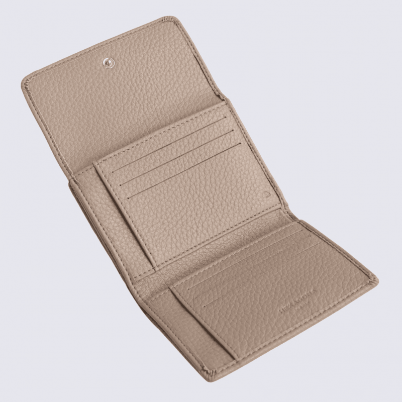 Portefeuille Hexagona, portefeuille ligne Zora femme taupe