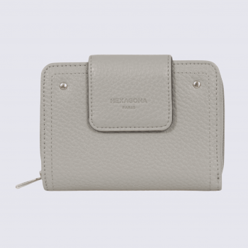 Portefeuille Hexagona, portefeuille ligne Zora femme gris clair