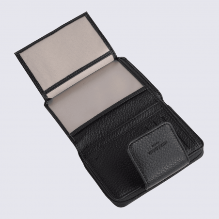 Portefeuille Hexagona, portefeuille ligne Zora femme noir