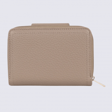 Portefeuille Hexagona, portefeuille ligne Zora femme taupe