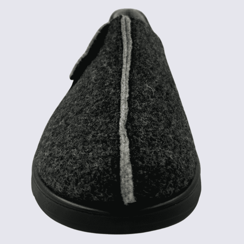 Pantoufles Josef Seibel, Pantoufles chaudes et classe femme en textile antharcite