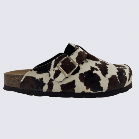 Mules Rohde, mules confortables et modernes femme en textile moka
