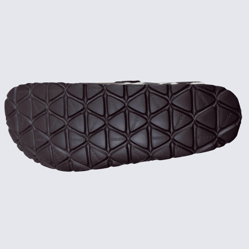 Mules Rohde, mules confortables et modernes femme en textile moka