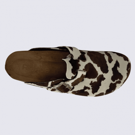 Mules Rohde, mules confortables et modernes femme en textile moka