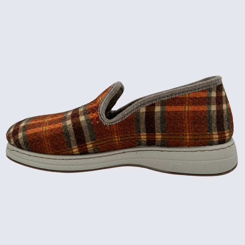 Chaussons Semelflex, chaussons charentaises chaudes homme brique