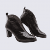 Bottines Wonders, bottines à talon pour femme en cuir marron