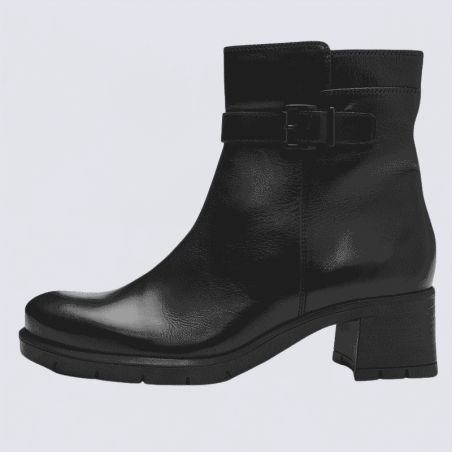 Bottines Ara, bottines à talon pour femme en cuir noir