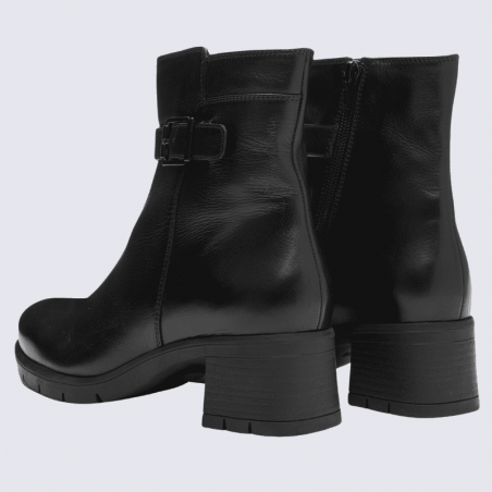 Bottines Ara, bottines à talon pour femme en cuir noir
