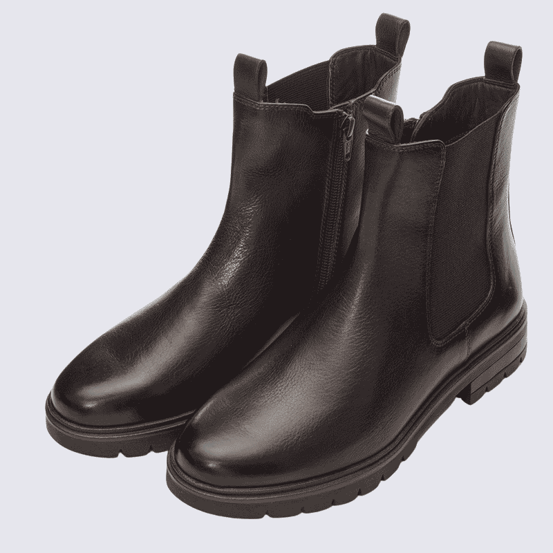 Bottines Ara , bottines CAMBRIDGE confort pour femme en cuir cacao