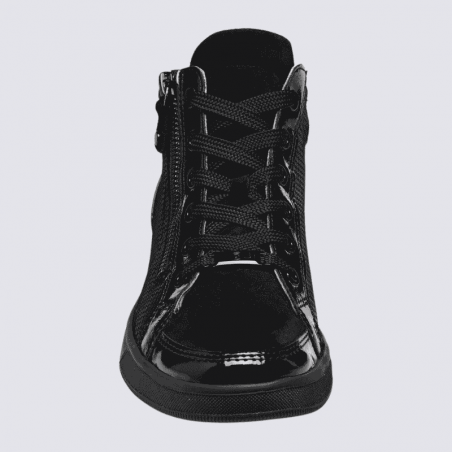 Baskets Ara, sneakers confort pour femme en cuir noir