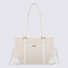 Sac porté épaule 2 anses Hexagona, sac porté épaule 2 anses en toile blanc