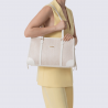 Sac porté épaule 2 anses Hexagona, sac porté épaule 2 anses en toile blanc