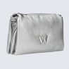 Sac bandoulière Wonders, sac tendance motif W femme en couleur argent