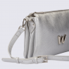 Sac bandoulière Wonders, sac tendance motif W femme en couleur argent