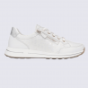 Baskets Ara, baskets Osaka tendances femme en cuir blanc argent