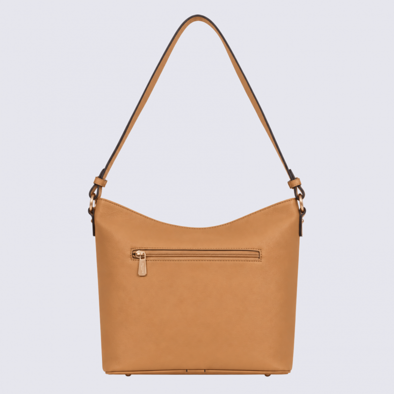 Sac besace Hexagona, sac besace en cuir havane