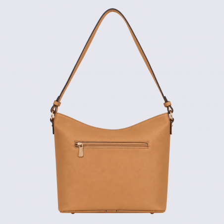 Sac besace Hexagona, sac besace en cuir havane