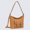 Sac besace Hexagona, sac besace en cuir havane