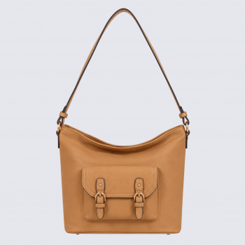 Sac besace Hexagona, sac besace en cuir havane