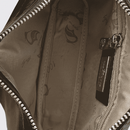 Sac Charlotte, Sac Élégant Compacte Femme en Cuir Noir