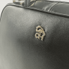 Sac Charlotte, Sac Élégant Compacte Femme en Cuir Noir