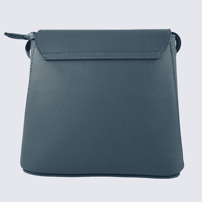 Sac Charlotte, Sac Élégant Compacte Femme en Cuir Jeans