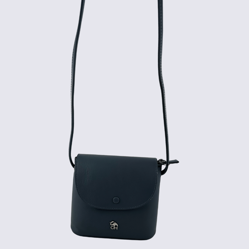 Sac Charlotte, Sac Élégant Compacte Femme en Cuir Jeans