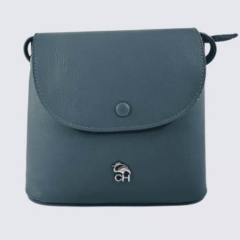 Sac Charlotte, Sac Élégant Compacte Femme en Cuir Jeans