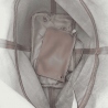 Sac cabas Charlotte, sac cabas tendance femme en cuir poudre gris