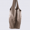 Sac cabas Charlotte, sac cabas tendance femme en cuir poudre gris