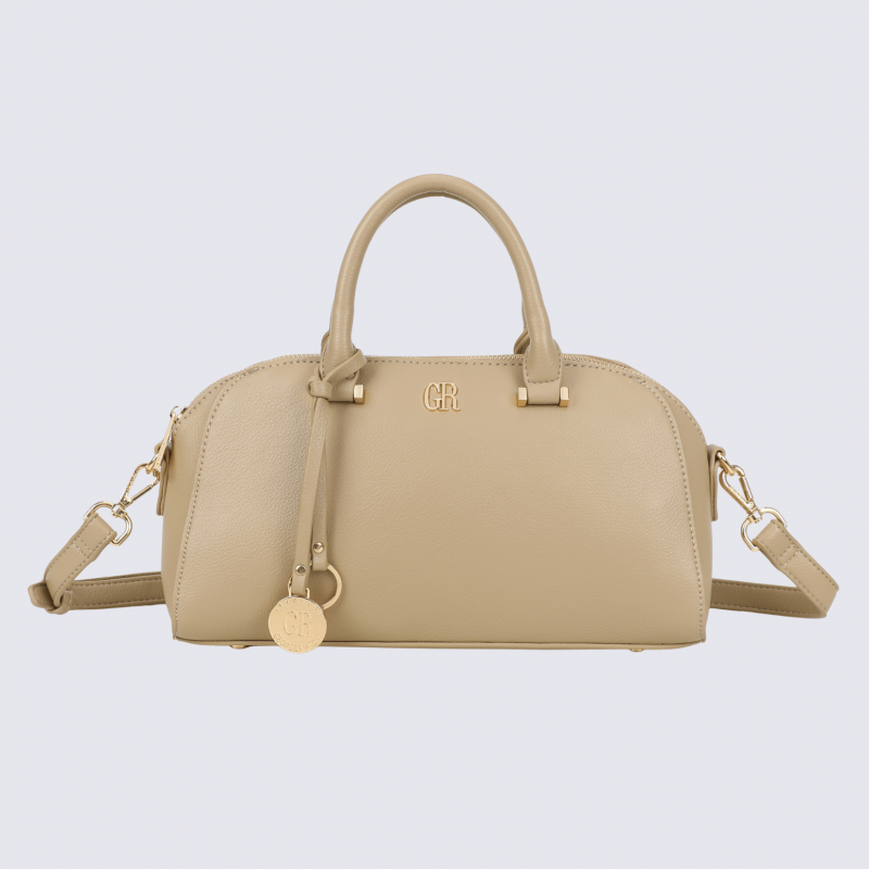 Sac porté main Georges Rech, sac porté main tendance femme taupe