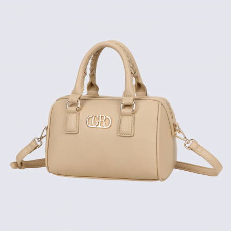Sac porté main Georges Rech, sac porté main tendance femme taupe
