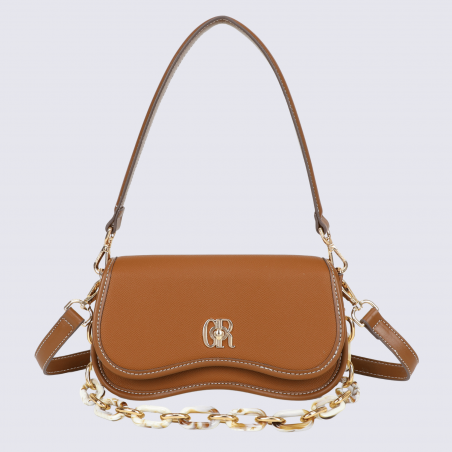 Sac porté croisé Georges Rech, sac porté croisé tendance femme camel