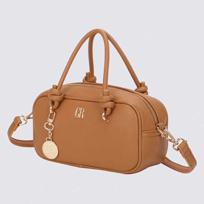 Sac porté main Georges Rech, sac porté main tendance femme camel
