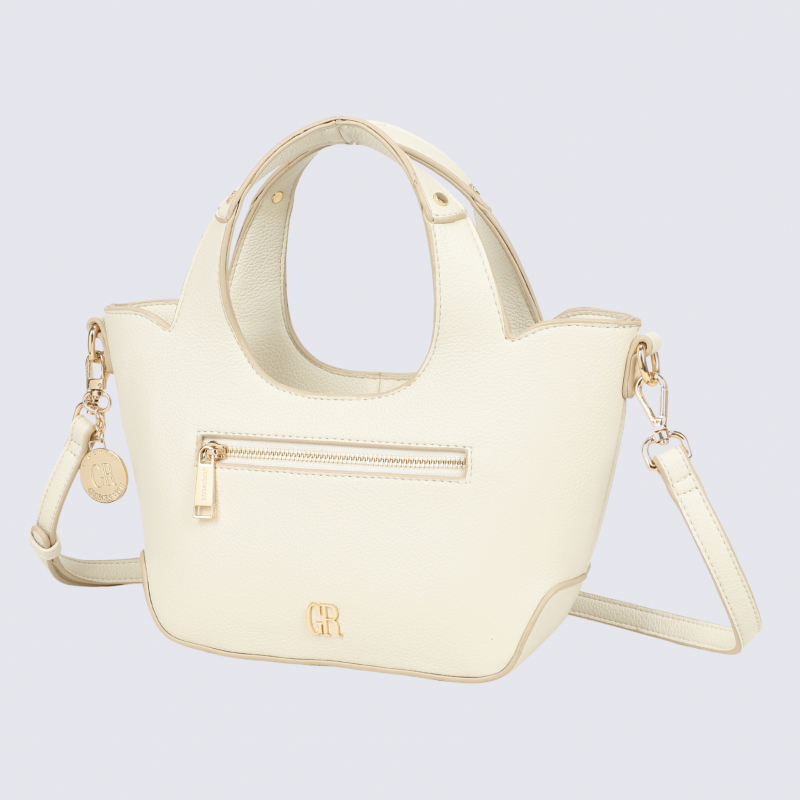 Sac porté main Georges Rech, sac porté main tendance femme écru