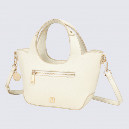 Sac porté main Georges Rech, sac porté main tendance femme écru
