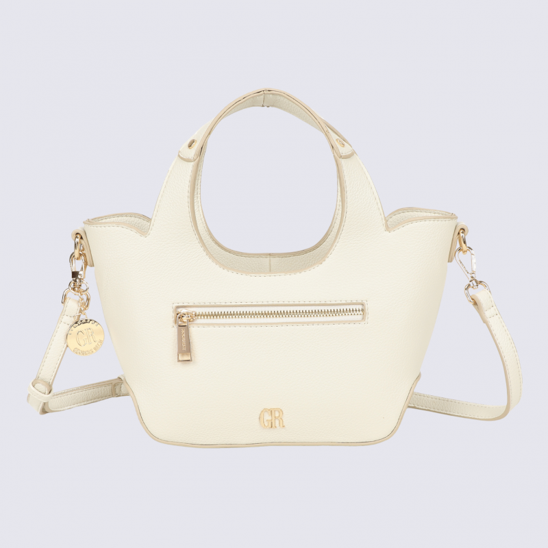 Sac porté main Georges Rech, sac porté main tendance femme écru