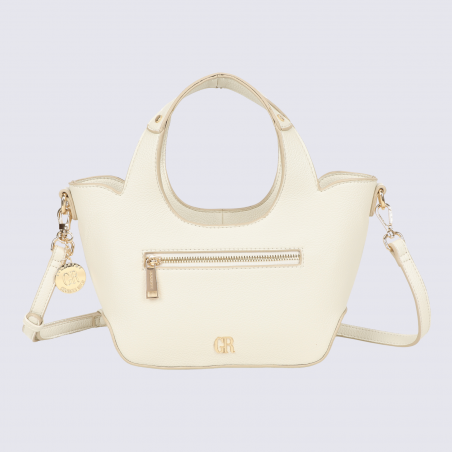 Sac porté main Georges Rech, sac porté main tendance femme écru