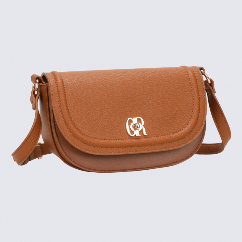 Sac porté croisé Georges Rech, sac porté croisé tendance femme camel