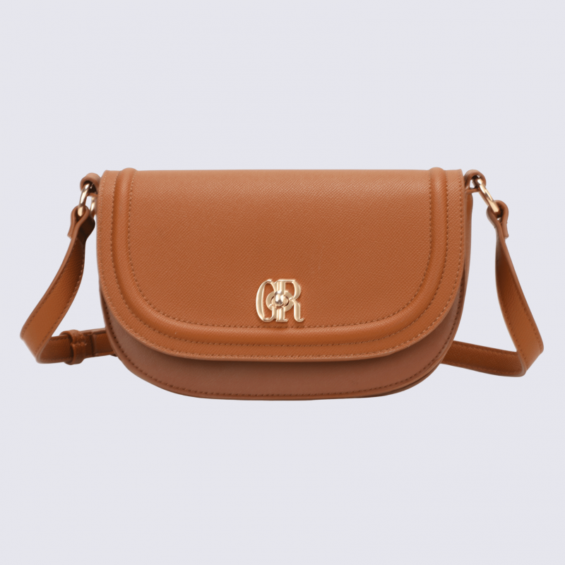 Sac porté croisé Georges Rech, sac porté croisé tendance femme camel
